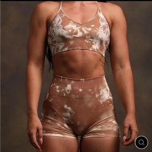 WOLVES FOREVER SEAMLESS EVERSON SHORTS IN DESERT ROSE CREAM JUMBO MARBLE